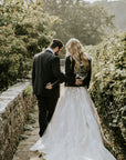 Express your love with the To The Moon & Back Bridal Jacket, a chic leather piece for the modern bride