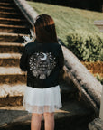 Celestial Gift Jacket for Flower Girl: Elevate your flower girl's ensemble with this embroidered kids jacket, adorned with a celestial design—a thoughtful and stylish gift for your little attendant