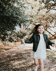 Gifted Celestial Flower Girl Jacket: Elevate your flower girl's attire with this personalized kids jacket adorned with celestial designs—a delightful and unique gift for the young participant in the wedding