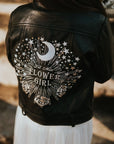 Flower Girl Celestial Jacket: Make your flower girl feel like a star with this personalized embroidered jacket, featuring a celestial design—a perfect gift to commemorate your special day
