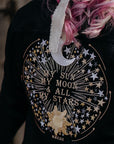 My Sun, My Moon & All My Stars Black Leather Jacket – a chic and symbolic accessory for a stylish bride