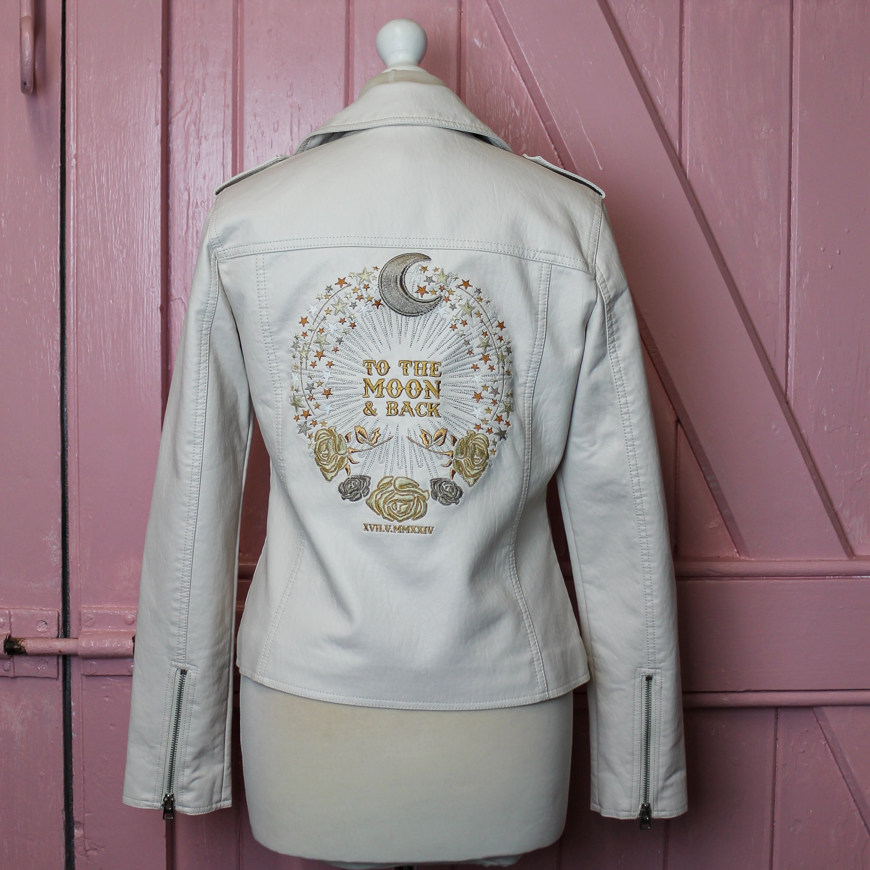 Custom Wedding Leather Jacket White Bridal Jacket Bridal Overcoat