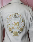 Customized celestial-themed wedding jacket
