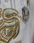 Personalized bridal cover-up with celestial motif