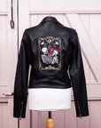 Tarot-themed Bridal Cover-Up with The Lovers card – a chic and mysterious addition to your wedding ensemble
