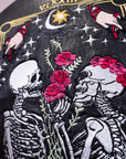 Elegant Tarot Card - The Lovers Black Leather Bridal Jacket – a timeless and spiritually inspired cover-up
