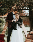 To The Moon & Back Wedding Jacket – a symbolic and stylish leather piece for the sentimental bride