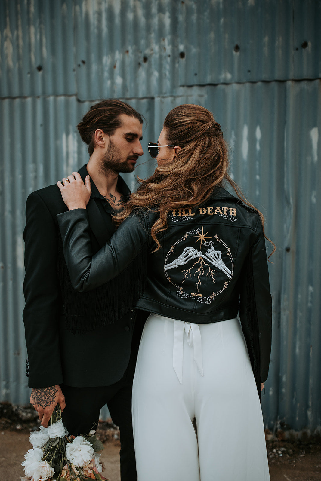 Til Death Embroidered Wedding Jacket by Niamh Designs