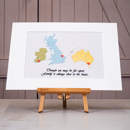 Ireland England Australia Map Gift