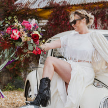Load image into Gallery viewer, Lover White Sequin Bomber
