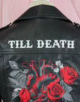 Bridal cover-up: Custom gothic bride leather jacket