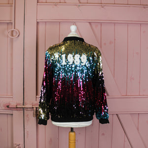 1989 Rainbow Sequin Bomber