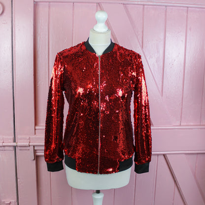 Red All Night Long Sequin Jacket