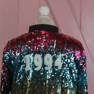 1989 Rainbow Sequin Bomber