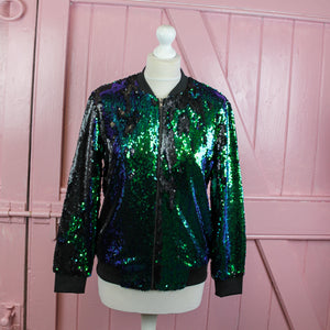 1989 Green Sequin Bomber