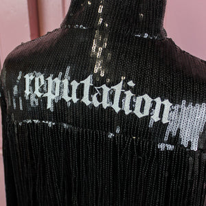 Reputation Black Sequin Fringe Jacket