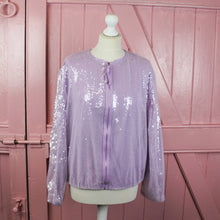 Load image into Gallery viewer, Purple Lover Sequin Bomber
