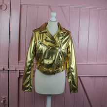 Load image into Gallery viewer, Gold Cropped Lover Jacket
