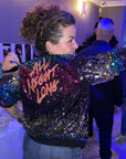 All Night Long Sequin Bomber