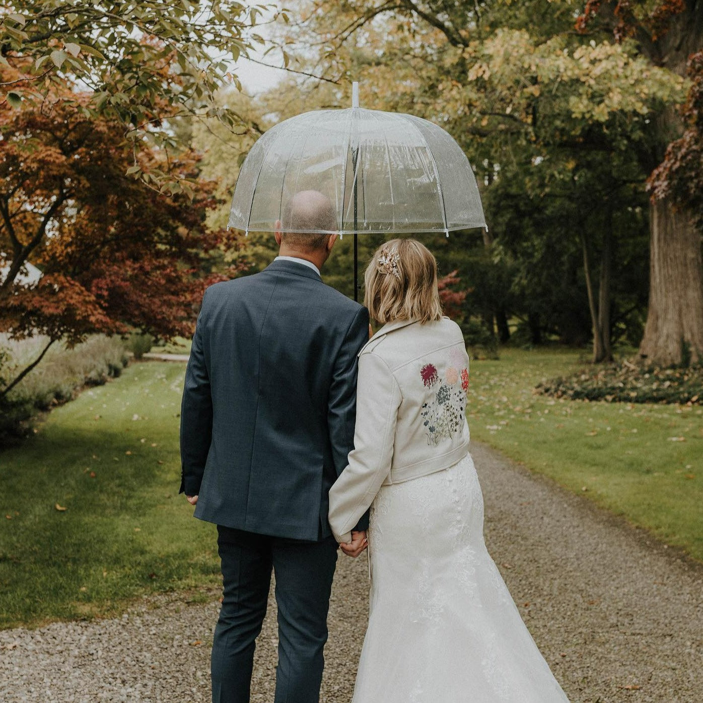 Boho-inspired custom bridal jacket in ivory – a thoughtful and unique wedding gift for the bride, designed to add a touch of personalization to her special day