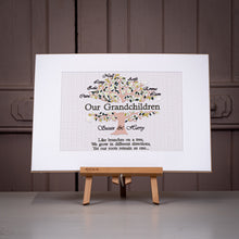 Load image into Gallery viewer, Custom Our Grandchildren Embroidered Family Tree - Spring
