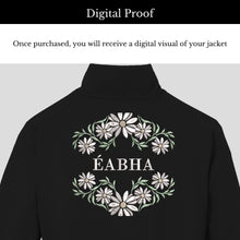 Load image into Gallery viewer, Custom Name Jacket - Kid Leather Jacket - Floral Wreath - Flower Girl Jacket Gift - My First Easter - 1st Birthday Present

