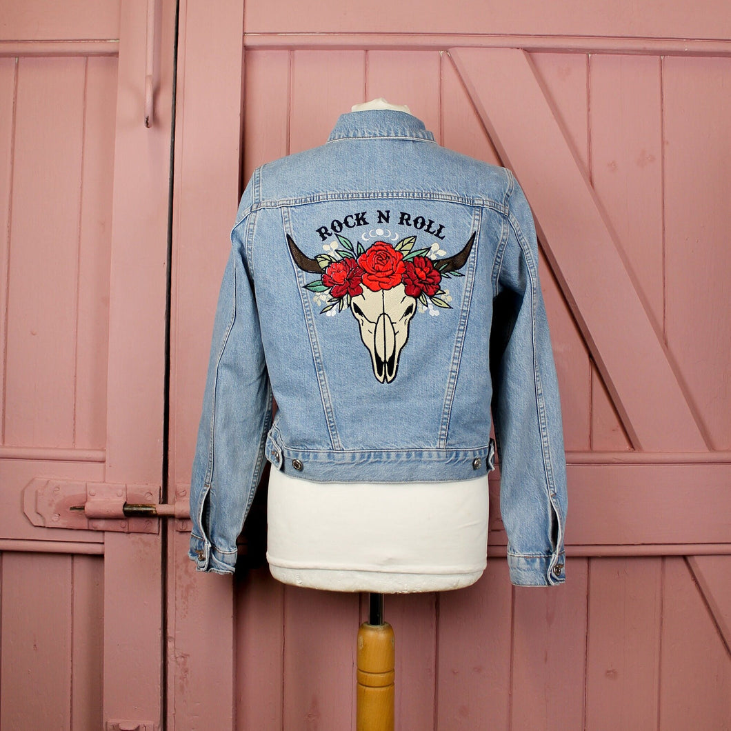 Floral Longhorn - Denim