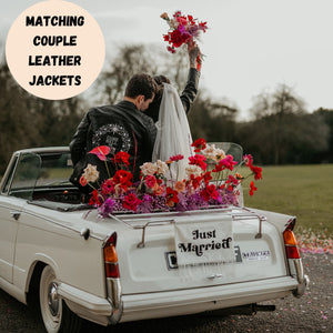 Matching Couple Jackets Bride Leather Jacket Groom Leather Jacket Custom Bride Jacket Bridal Cover Up Bride Matching Jackets Couple Matching